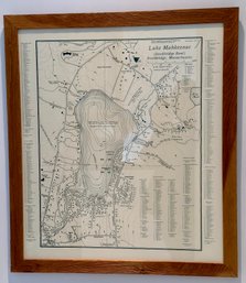 Framed Map Of Stockbridge MA