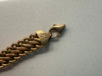 417 Italy Gold Curb Or Cuban Link Chain Bracelet