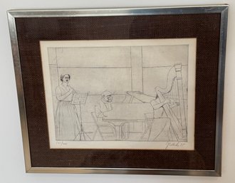 Framed Pencil Signed Etching