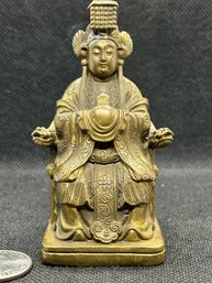 Antique Chinese Solid Bronze Figure Of XIWANGMU- Queen Mother Of The West