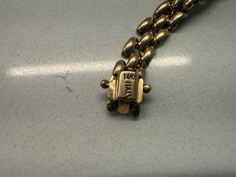 14k Italy Gold Dome Or Curb Link Chain Bracelet