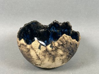 Signed H Hill Ceramic Glazed Unique Bowl
