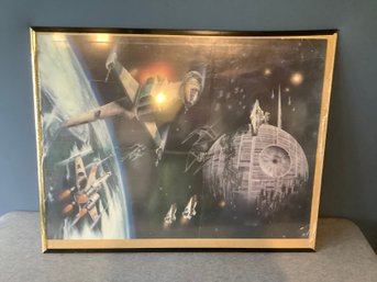 Star Wars Space Battle Framed Poster