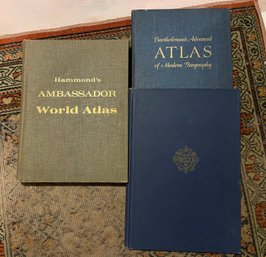 Three Large Vintage Atlases