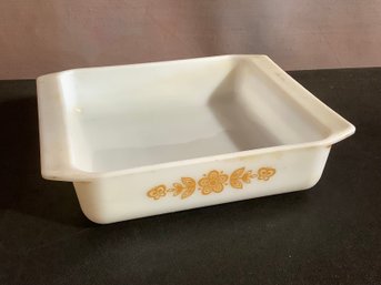 Vintage Pyrex Butterfly Gold Baking Dish