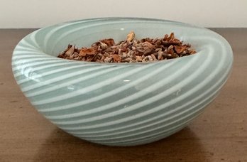 Signed J Fing Glass Dish