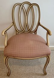 French Provincial Style Ribbon Back Single Arm Chair