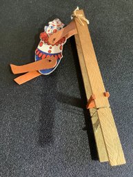 Vintage Wooden Acrobat Toy