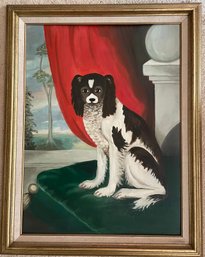 Large Framed Painting Of A Sweet Dog