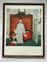 Signed Print Norman Rockwell The Truth About Santa 1956 Saturday Evening Post