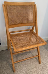 Beech Wood Italian Folding Cane Seat And Back Chair