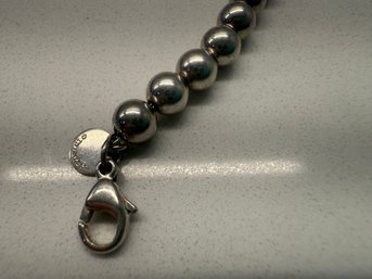 Tiffany & Co. Sterling Riviere Beaded Strand Necklace