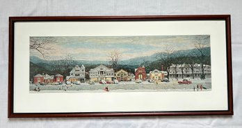 Signed Print Norman Rockwell Stockbridge Main Street Christmas Red Lion Inn #2