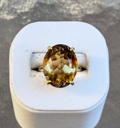 10K Yellow Gold Ring With Citrine