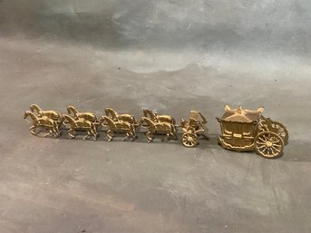 Vintage Cast Iron Gold State Coach Model