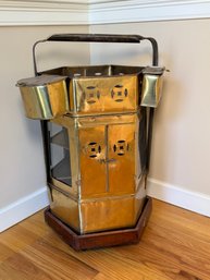 Vintage Brass Chinese Street Food Cart Warmer