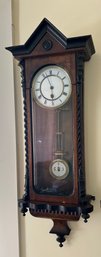 Rare Maple Eye Walnut Vienna Regulator Clock  Ca 1880