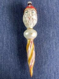 Christopher Radko Merlin Santa Icicle Glass Ornament