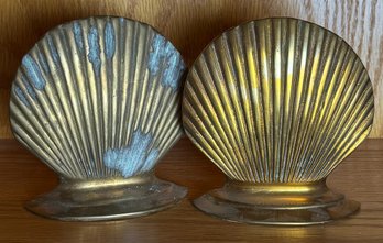 Solid Brass Shell Bookends