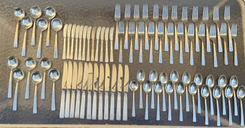 Incredible Sterling Silver Flatware Set 79 Pieces In Old Lace Pattern Service For 12