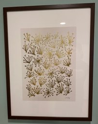 Framed 'Queen Anne's Lace In Gold On Kraft' Print By Cat Coquillette