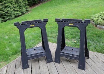 Pair Of Stanley Folding Sawhorses