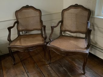 French Provincial Caned Side Chairs