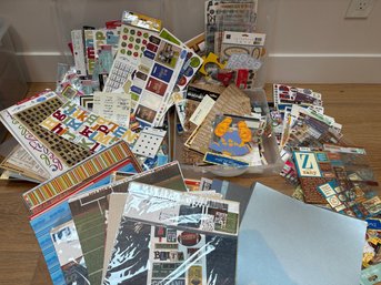 Huge Scrapbooking Supplies - Stickers, Paper And More