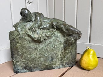 Important Signed Bronze Figural Sculpture By Listed Dutch Artist Ruudt Wackers (b. 1941) 10' X 5' X 9'