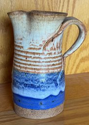 Pottery Pitcher Signed Reece