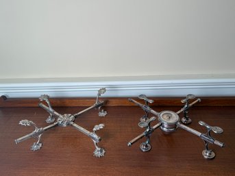 Beautiful Vintage Silver Plate Dish Cross Stands