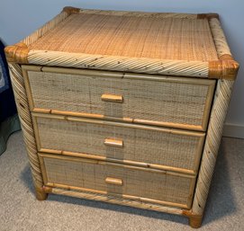 Nice Three Drawer Woven Chest HEAVY