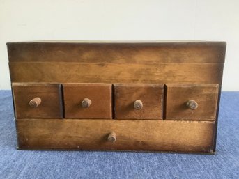 Vintage Wooden Drawered Storage Box