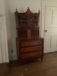 Stunning Early Tambour Book Case Secretary Desk