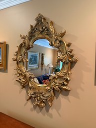 Vintage Ornate Gold Gilt Wall Mirror