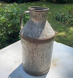 Vintage Dairy Milk Can - Teehan's Dairy Inc. Springfield, Mass