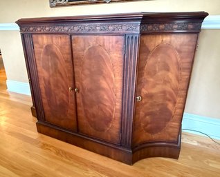 Henkel Harris Flame Mahogany 4 Door Cabinet Credenza