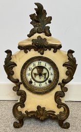 Antique Ansonia Seine Louis XIV Iron Mantle Clock
