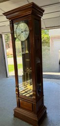 Beautiful WK Sessions Triple Chime Mahogany Grandfather Clock