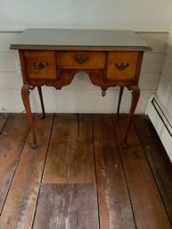 Early Desk/vanity With Protective Glass Top