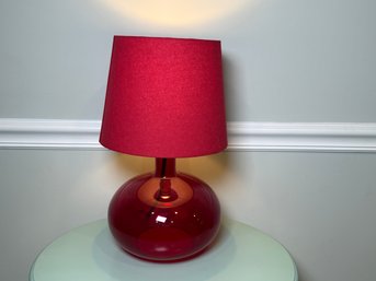 Anne Nilsson For IKEA Red Hand Blown Glass Table Lamp