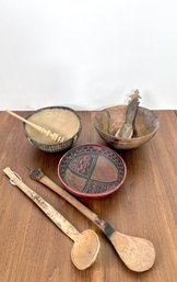 Hand Carved Wooden Bowls And Utensils