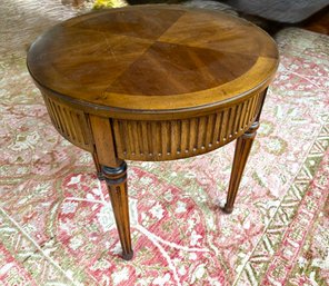Federal Style Inlay Side Table With Fluted Detail