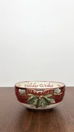 Fitz And Floyd Damask Holiday Christmas Theme Candy Bowl