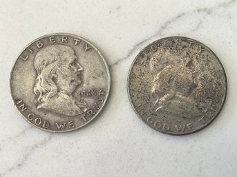 1948 & 1950 Franklin Half Dollar Coin Lot #34