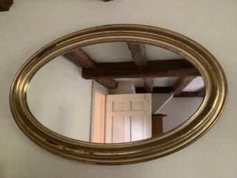 Vintage Gold Leaf Oval Mirror