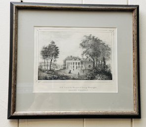 S.E. View Of The Mansion Of George Washington Engraving