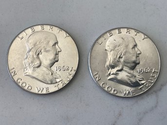 1962 Franklin Half Dollar Coin Lot #61