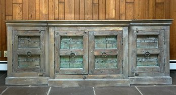 A Modern Setback Console Made Of Reclaimed Wood