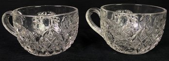 Pressed Glass Tea Cup Pair